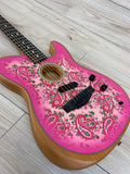 Fender American Acoustasonic limited Edition Telecaster, Pink Paisley - CBN Music Warehouse