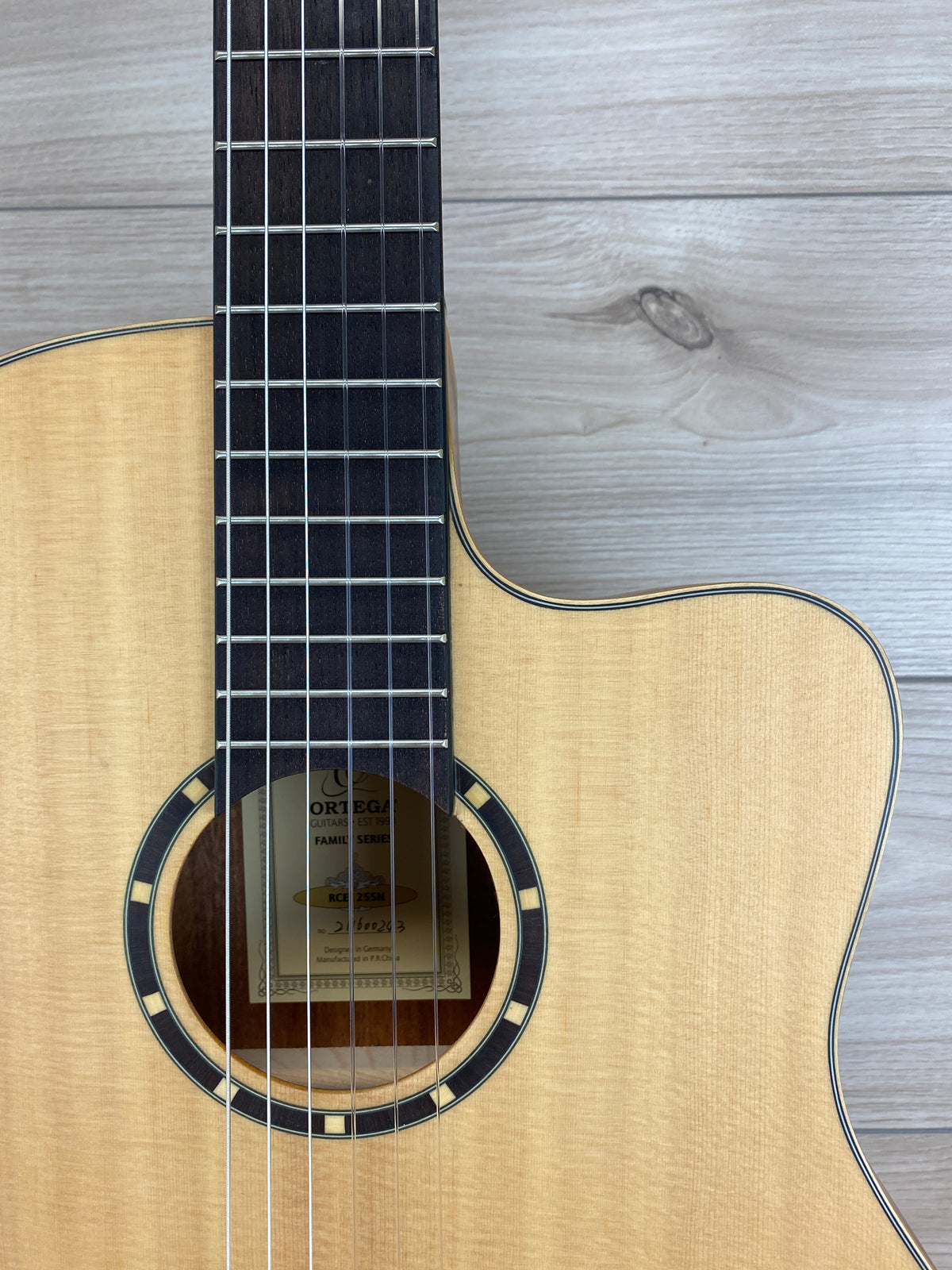 Ortega Family Series RCE125SN Thinline Acoustic-Electric Classical Guitar - CBN Music Warehouse