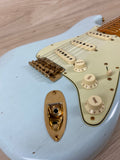 Fender Custom Shop 62 Journeyman Limited Edition Stratocaster Relic Aged Sonic Blue with Gold Hardware - CBN Music Warehouse