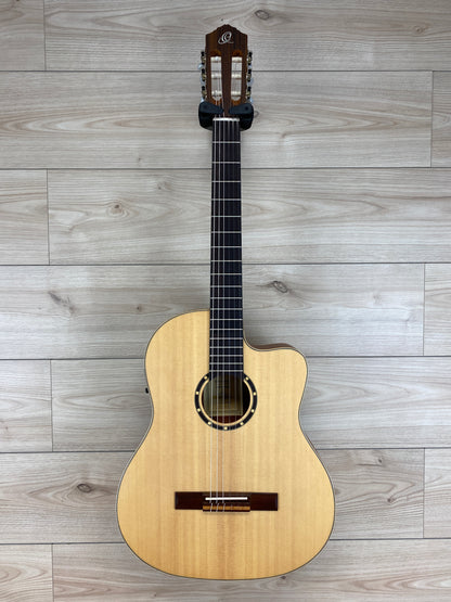 Ortega Family Series RCE125SN Thinline Acoustic-Electric Classical Guitar - CBN Music Warehouse