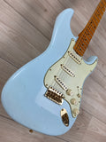 Fender Custom Shop 62 Journeyman Limited Edition Stratocaster Relic Aged Sonic Blue with Gold Hardware - CBN Music Warehouse