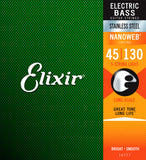 Elixir 14777 NANOWEB 5-String Medium with Light B Long Scale Electric Bass Strings (45-130) - CBN Music Warehouse