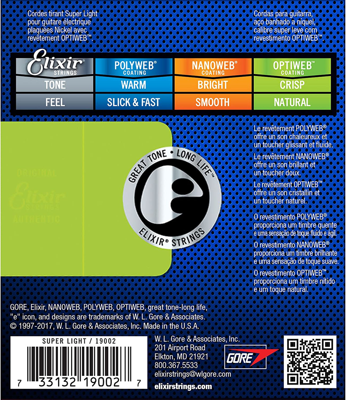 Elixir Optiweb Electric Guitar Strings, Super Light, 9-42 - CBN Music Warehouse