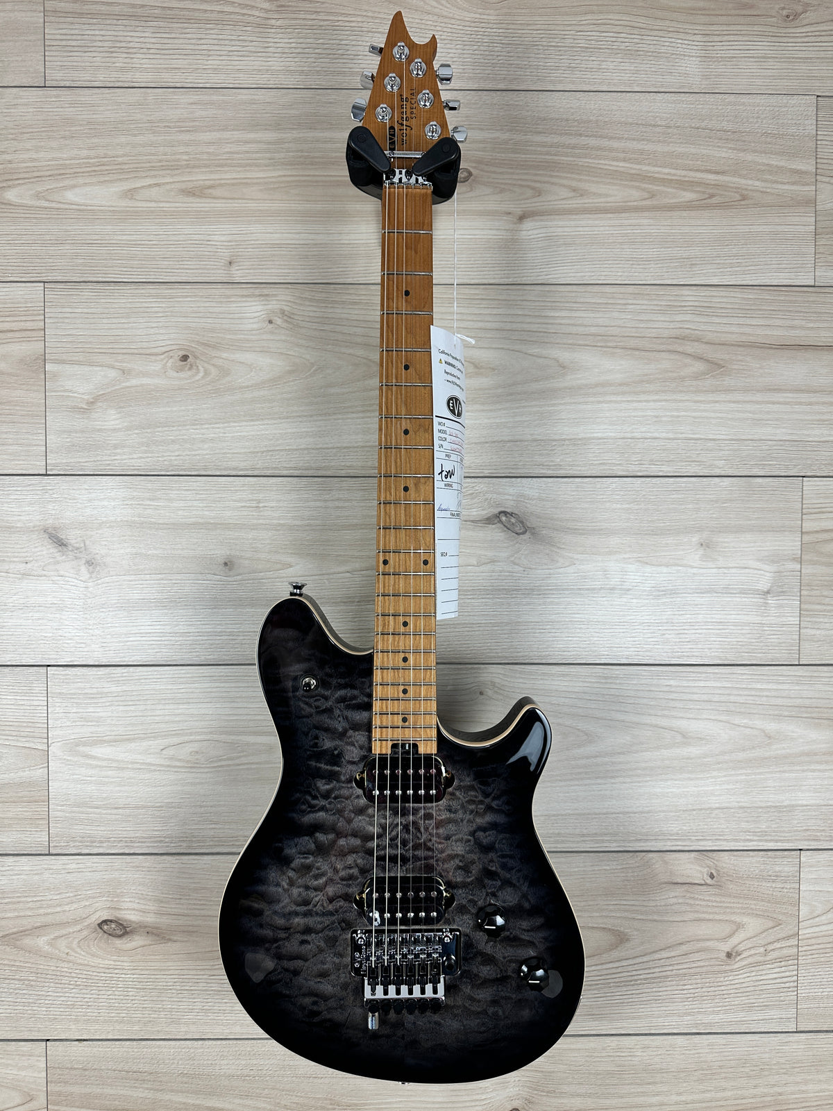 EVH Wolfgang Special QM, Baked Maple Fingerboard, Charcoal Burst - CBN Music Warehouse