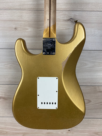 Fender Custom Shop 1957 Stratocaster Relic Electric Guitar - Aged HLE Gold - CBN Music Warehouse