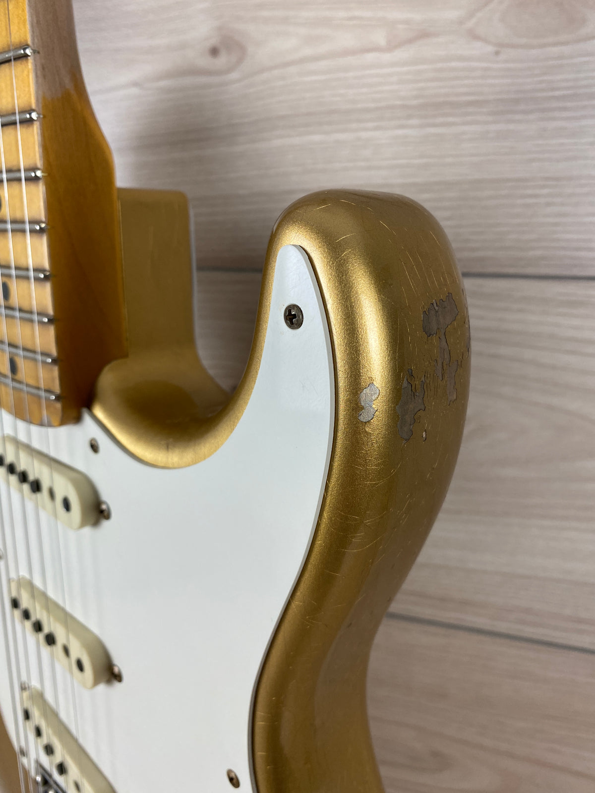 Fender Custom Shop 1957 Stratocaster Relic Electric Guitar - Aged HLE Gold - CBN Music Warehouse
