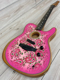 Fender American Acoustasonic limited Edition Telecaster, Pink Paisley - CBN Music Warehouse