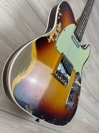 Fender Custom Shop 1960 Telecaster Custom Heavy Relic - Chocolate 3-Tone Sunburst - CBN Music Warehouse