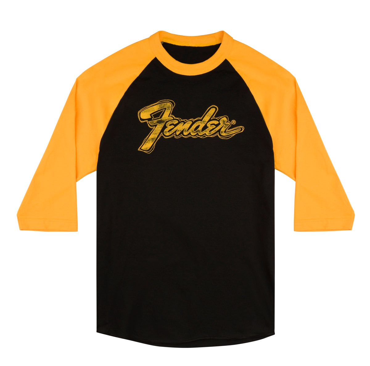 Fender Black & Yellow Raglan Shirt - CBN Music Warehouse