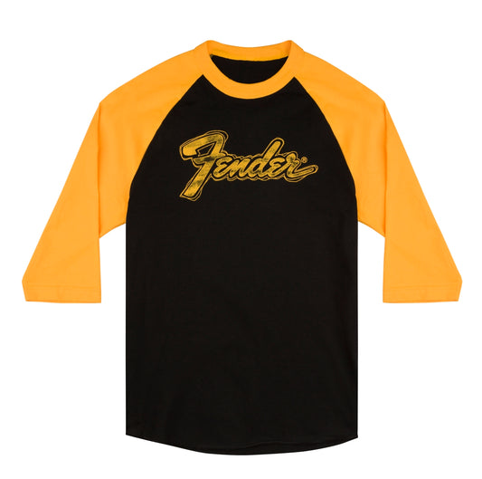Fender Black & Yellow Raglan Shirt - CBN Music Warehouse