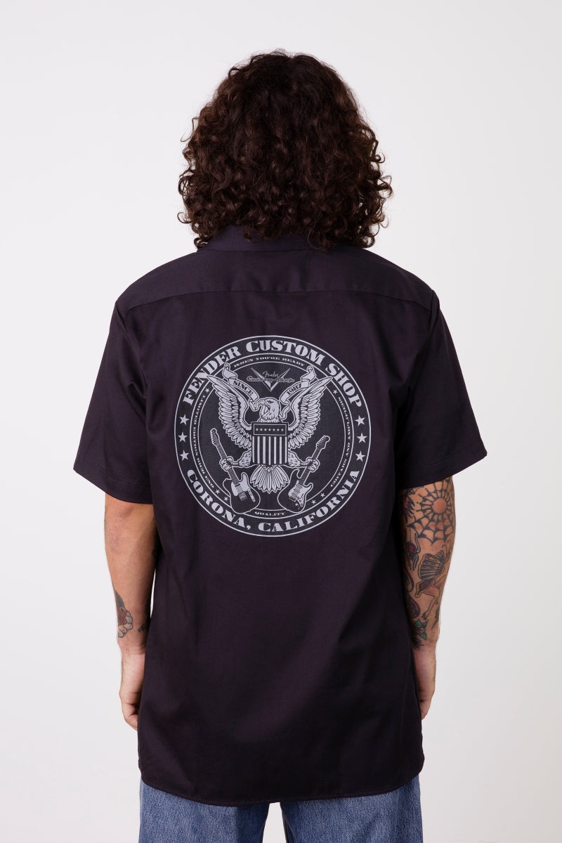 Fender Custom Shop Eagle Workshirt - Black - CBN Music Warehouse
