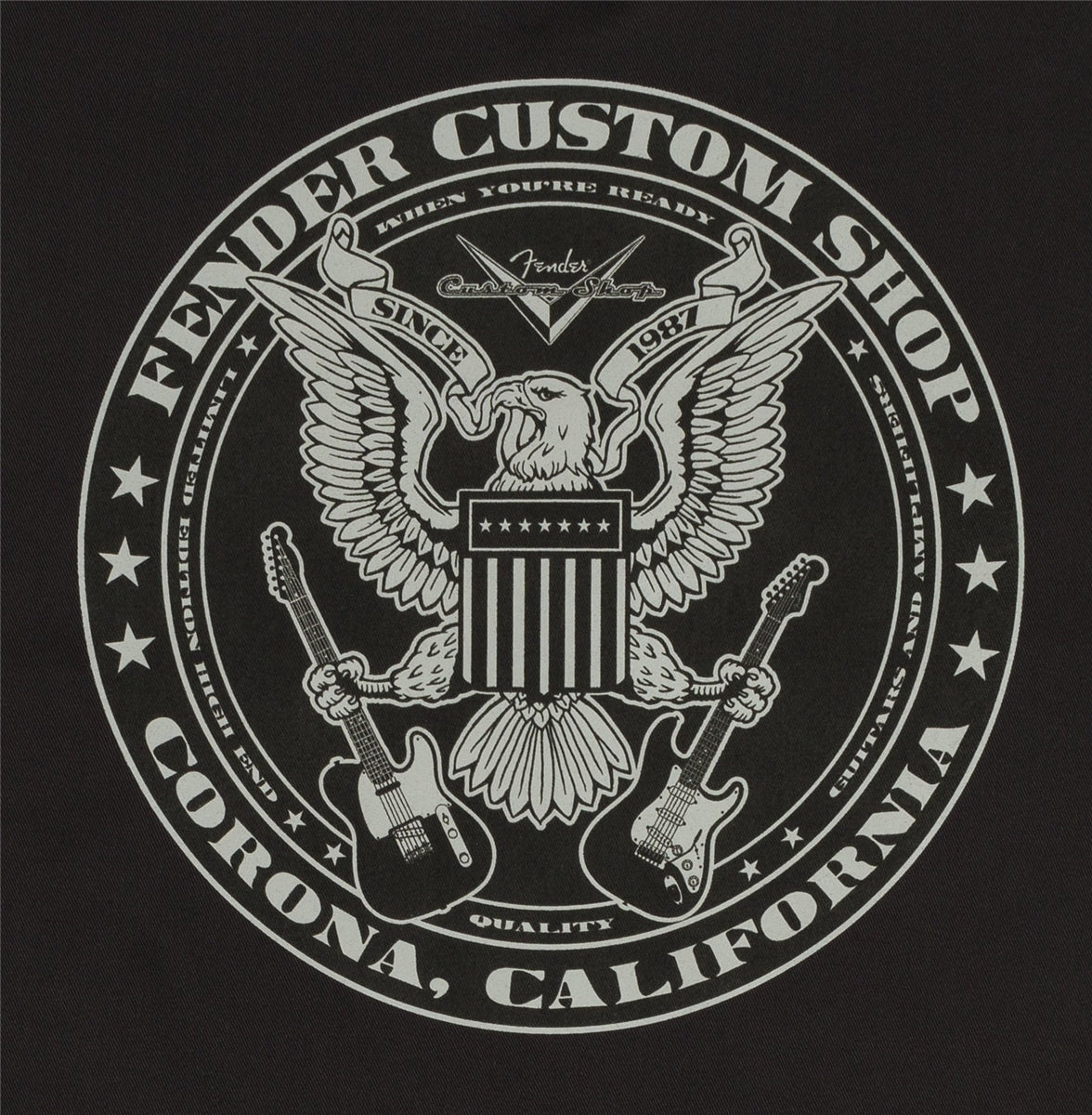 Fender Custom Shop Eagle Workshirt - Black - CBN Music Warehouse