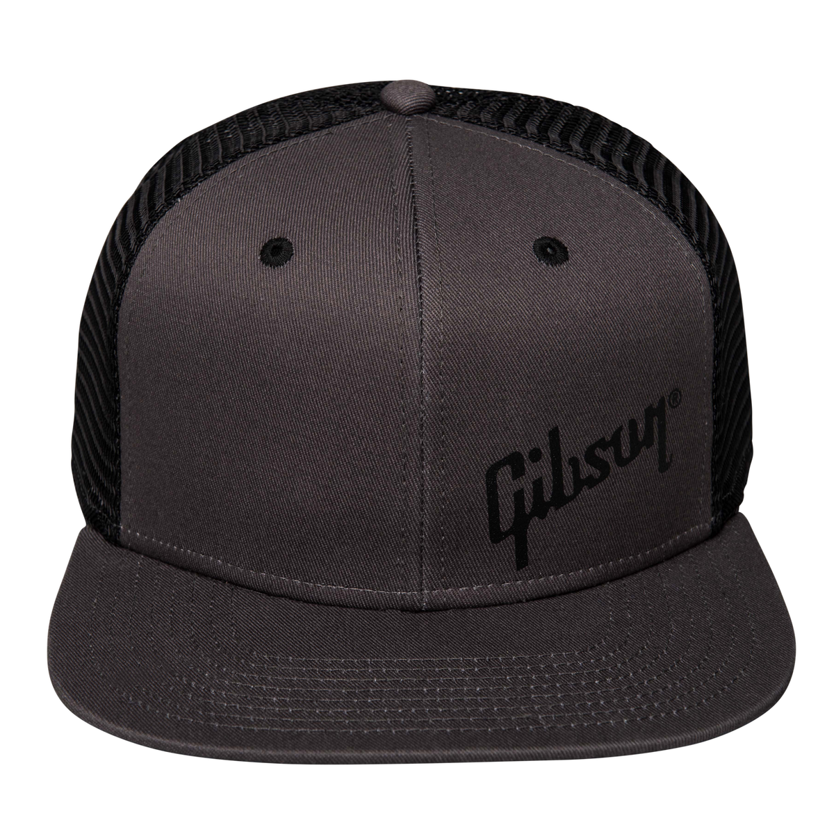 Gibson Charcoal Trucker Snapback Cap - Black