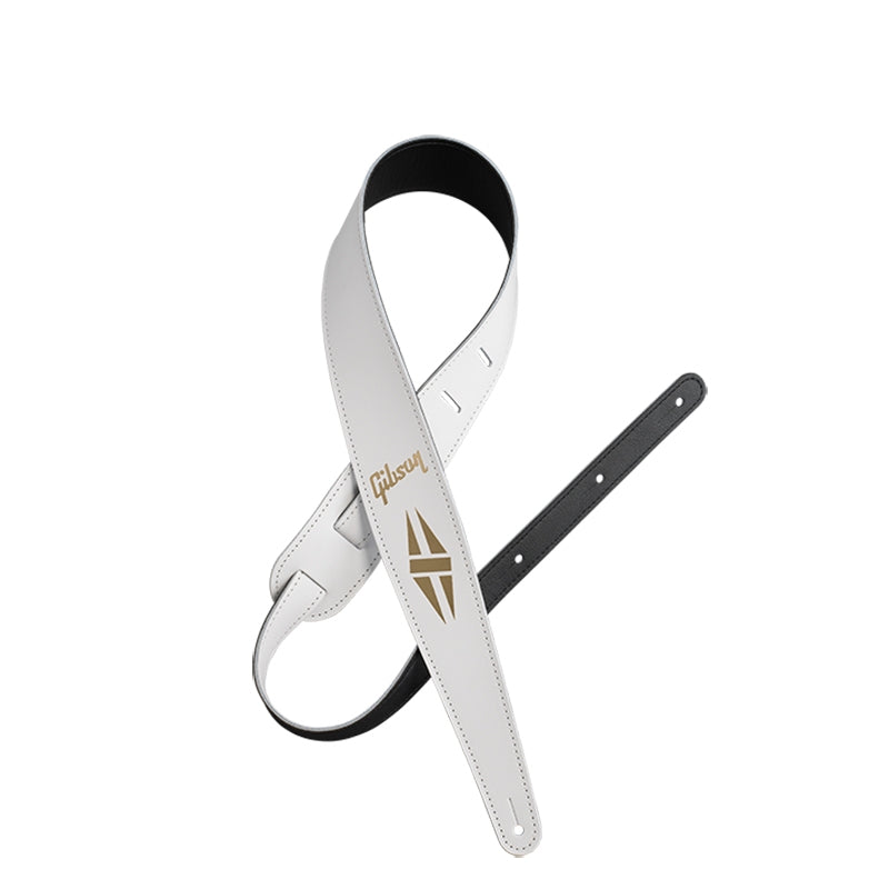 Gibson Guitars ASSD The Split Diamond Guitar Strap, White - CBN Music Warehouse
