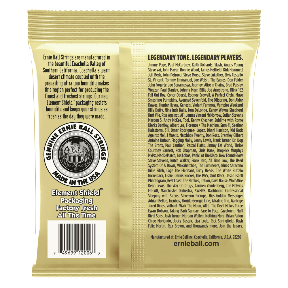 Ernie Ball 2006 Extra Light Earthwood 80/20 Bronze Acoustic Strings - .010-.050