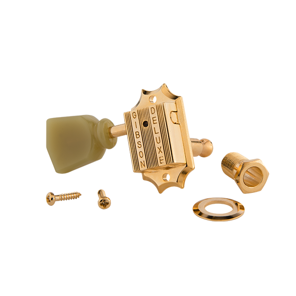 Gibson Accessories Vintage Tuning Machine Heads - Gold w/Pearloid Buttons - CBN Music Warehouse
