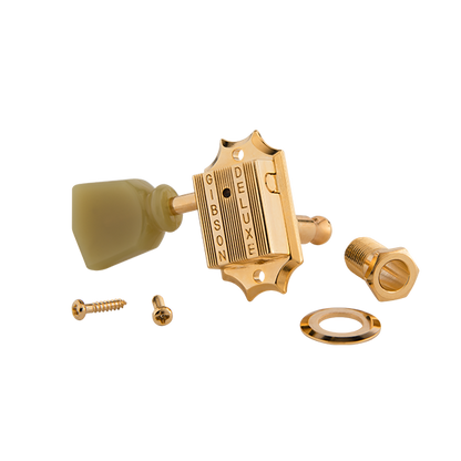Gibson Accessories Vintage Tuning Machine Heads - Gold w/Pearloid Buttons - CBN Music Warehouse