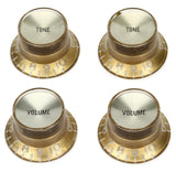 Gibson-PRMK-030 Top Hat Knobs with Gold Metal Insert - 4pcs