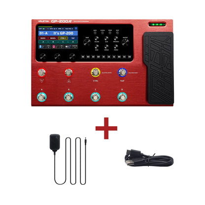 Valeton GP-200R Multi-Effects Processor Pedal for Guitar - Red - CBN Music Warehouse