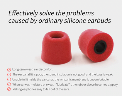 KZ Noise Isolation Memory Foam Ear tips - 3 Pairs L M S Size Replacement Earbuds for KZ In-Ear Earphones - Black - CBN Music Warehouse