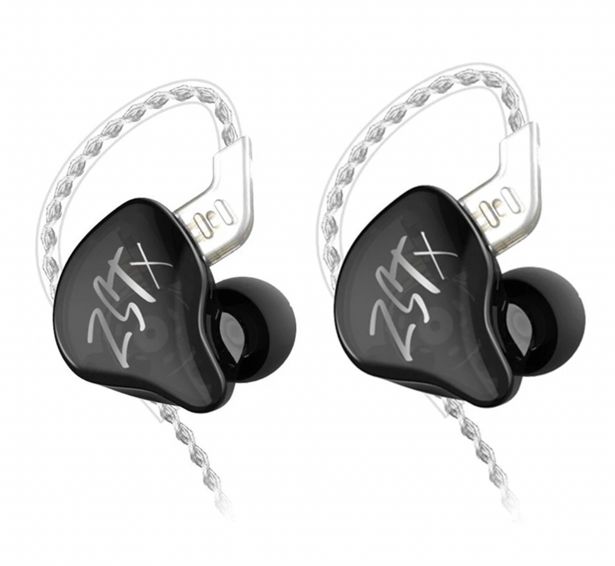 KZ ZST X Black BUNDLE - in-Ear Headphones (Black Without Mic) + Genuine KZ Carrying Case - CBN Music Warehouse