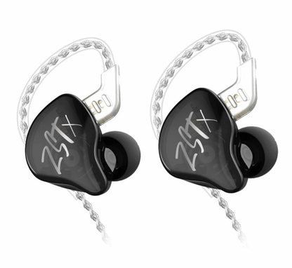 KZ ZST X Black BUNDLE - in-Ear Headphones (Black Without Mic) + Genuine KZ Carrying Case - CBN Music Warehouse