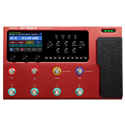 Valeton GP-200R Multi-Effects Processor Pedal for Guitar - Red - CBN Music Warehouse