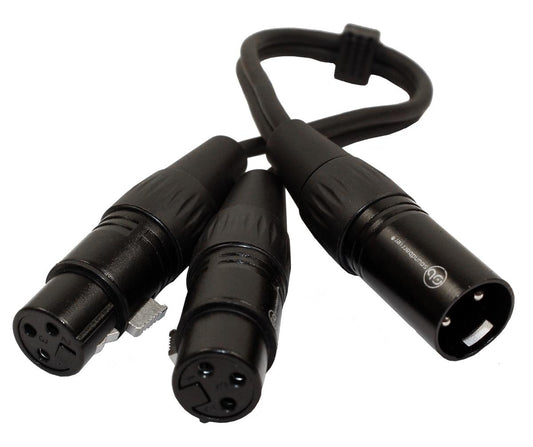 Soundbarrier (1)XLR Male to (2) XLR Female Cable - CBN Music Warehouse