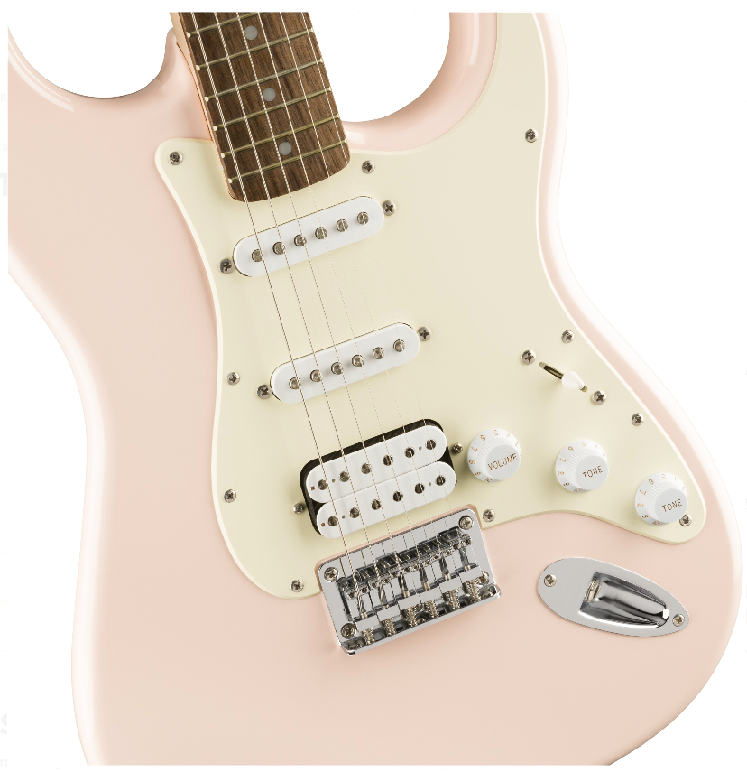 Squier by Fender Bullet® Stratocaster® Electric Guitar HT HSS ShellPink - CBN Music Warehouse