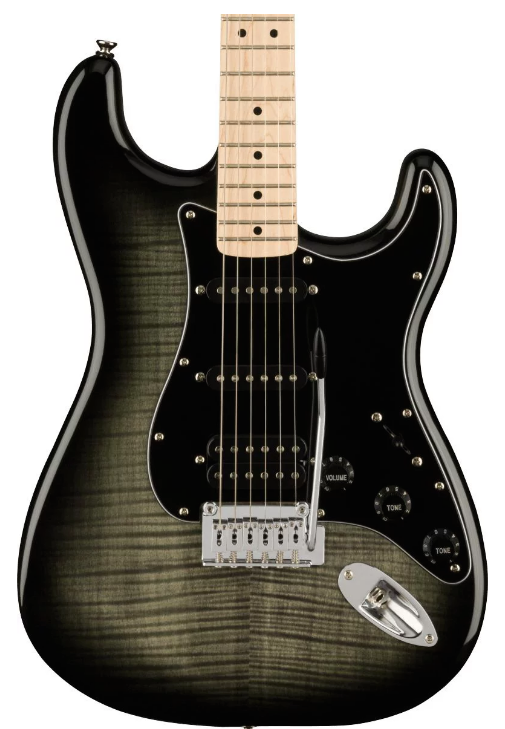 Squier Affinity Series Stratocaster Electric Guitar - Black Burst with Maple Fingerboard - CBN Music Warehouse