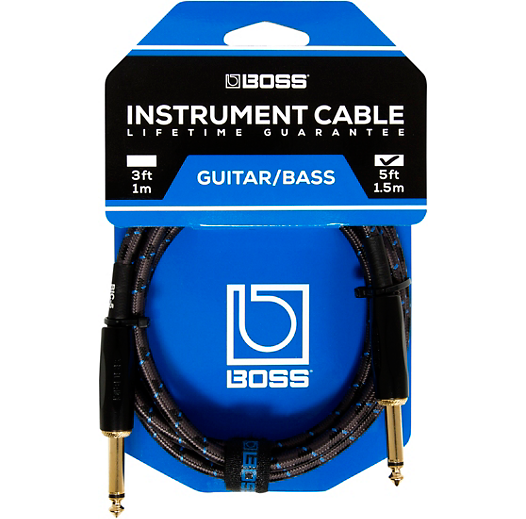 BOSS 20-foot (6m) Instrument Cable, Straight/Straight ¼” jack (BIC-20) - CBN Music Warehouse