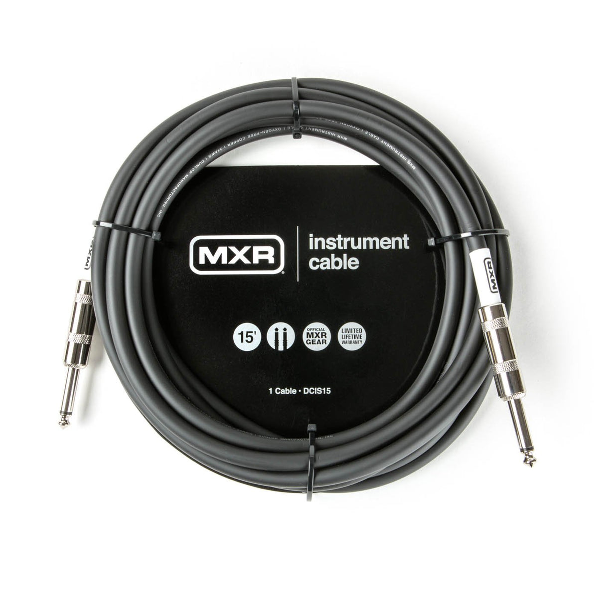 MXR DCIS15 Standard Straight to Straight Instrument Cable - 15 foot - CBN Music Warehouse