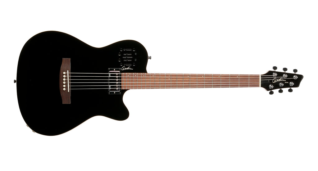 Godin A6 Ultra - High Gloss Black Guitar 030309 – CBN Music Warehouse