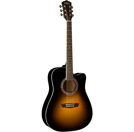 Washburn WA90CE Dreadnought Acoustic Electric Guitar Vintage Sunburst - CBN Music Warehouse