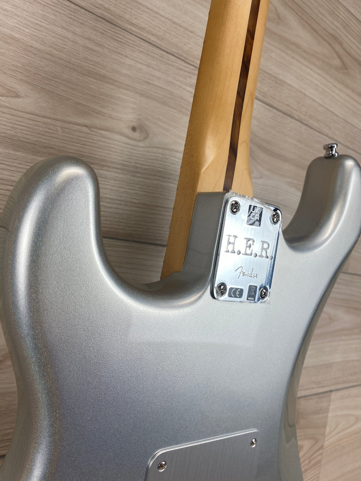 Fender H.E.R. Stratocaster Electric Guitar - Chrome Glow - CBN Music Warehouse