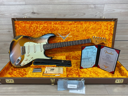 Fender Custom Shop '61 Stratocaster Heavy Relic Electric Guitar Super Faded Aged 3-Color Sunburst - CBN Music Warehouse