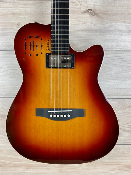 Godin A6 Ultra - Cognac Burst High-gloss Guitar – CBN Music Warehouse