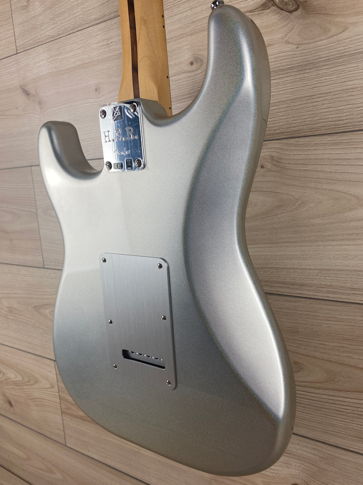 Fender H.E.R. Stratocaster Electric Guitar - Chrome Glow - CBN Music Warehouse