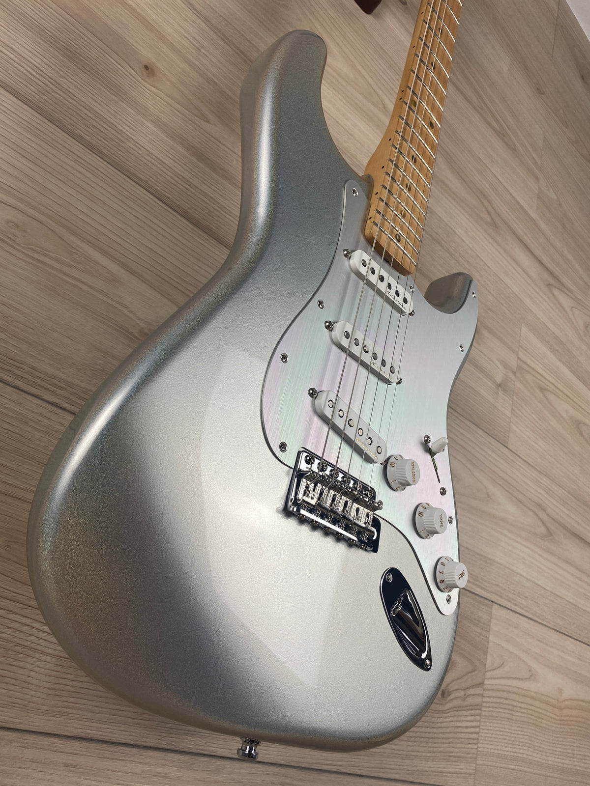 Fender H.E.R. Stratocaster Electric Guitar - Chrome Glow - CBN Music Warehouse