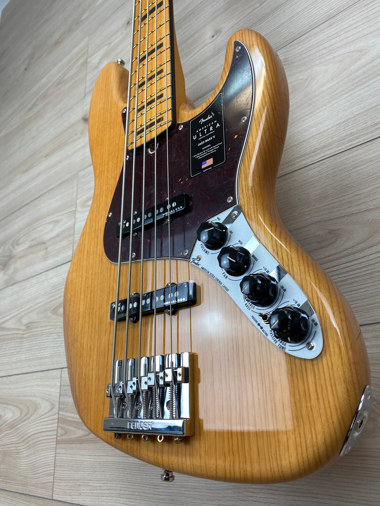 Fender American Ultra Jazz Bass® V, Aged Natural – CBN Music Warehouse