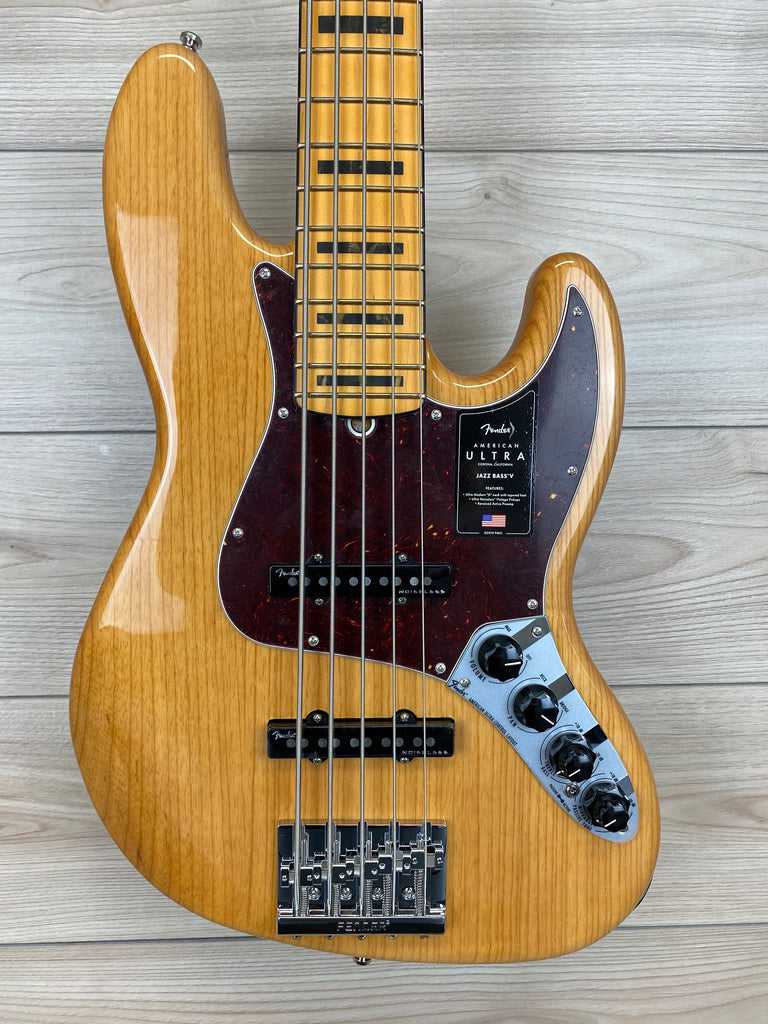 Fender American Ultra Jazz Bass® V, Aged Natural – CBN Music Warehouse