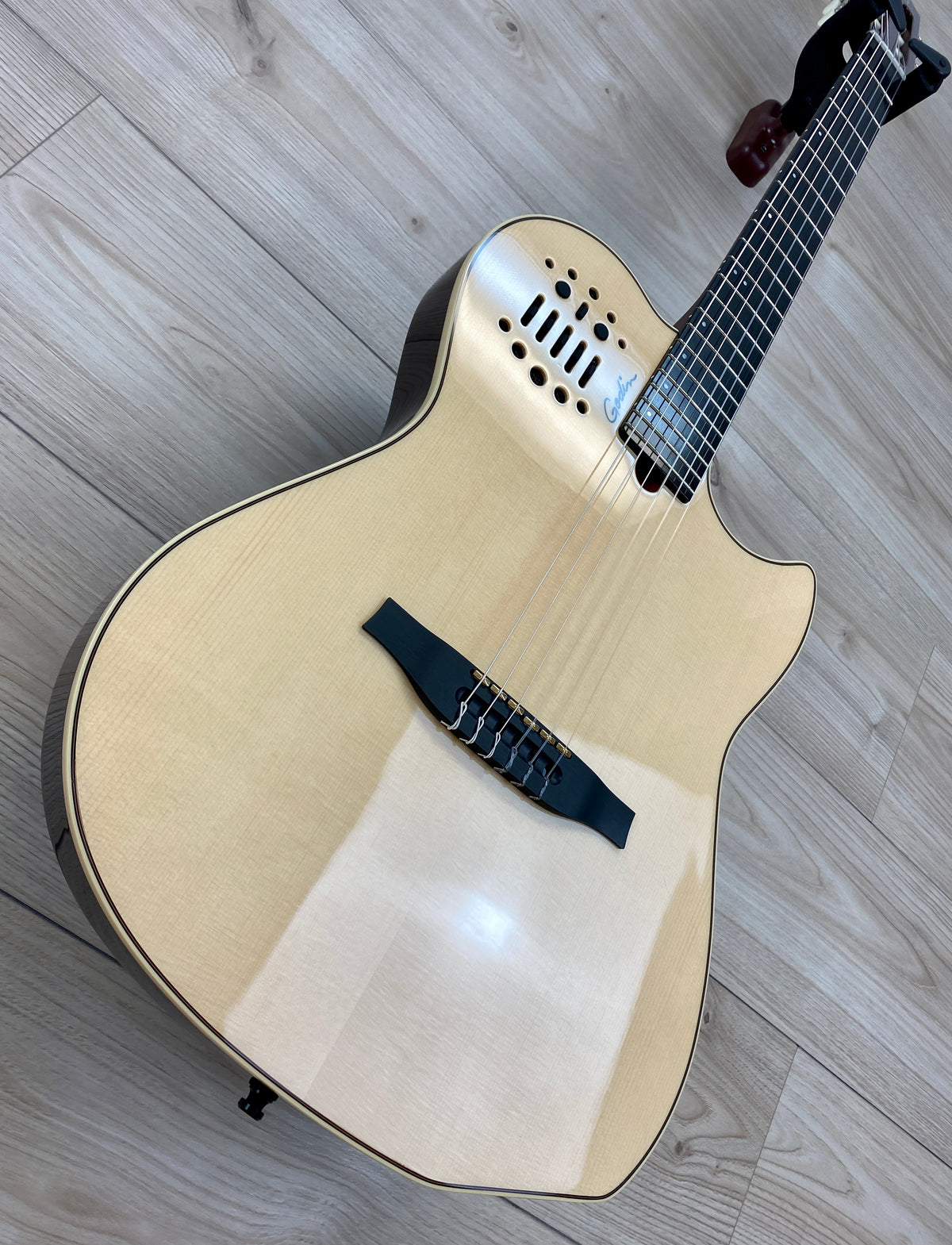 Godin Multiac Nylon String Electric Guitar High Gloss Natural - CBN Music Warehouse