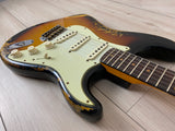 Fender Custom Shop '61 Stratocaster Heavy Relic Electric Guitar Super Faded Aged 3-Color Sunburst - CBN Music Warehouse