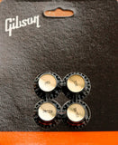 Gibson top hat knobs - Black with gold metal insert - CBN Music Warehouse