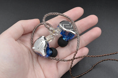 KZ ZS10 Pro Bundle - Includes KZ in-Ear HiFi Metal Earphones (No Mic, Blue), 1 - KZ EVA Case and 1 - KZ Foam tips - CBN Music Warehouse