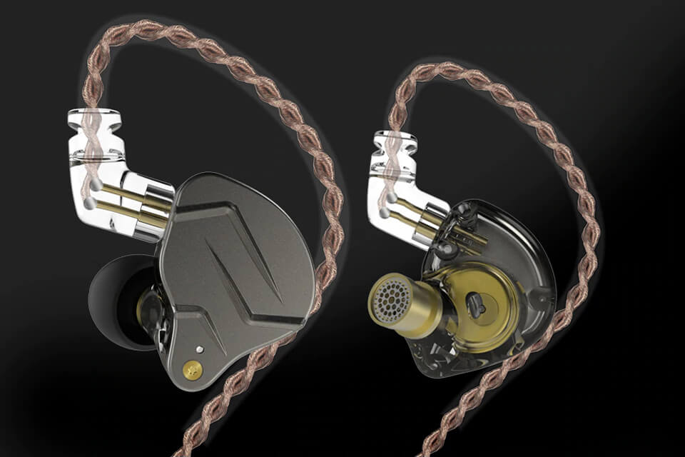 KZ ZSN Pro BUNDLE - in Ear Earphones (No Mic, Grey) + Genuine KZ ABS Case - CBN Music Warehouse