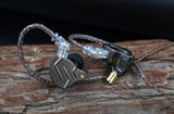 KZ ZSN Pro 1BA+1DD Hybrid in Ear Earphones Monitor Running Sports Headphones HiFi Bass Metal Wired Earbuds (No Mic, Grey)