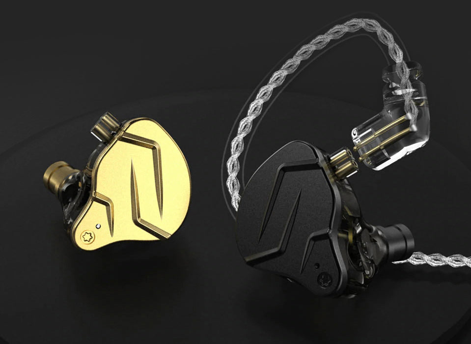 KZ ZSN PRO X Dual Driver 1BA+1DD Hybrid Metal In-Ear Monitor Earbuds - No Mic Black - CBN Music Warehouse
