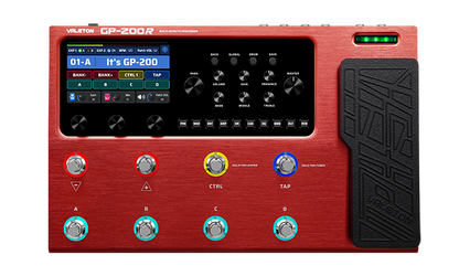 Valeton GP-200R Multi-Effects Processor Pedal for Guitar - Red - CBN Music Warehouse