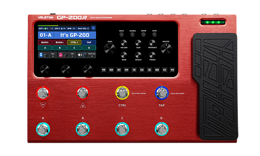 Valeton GP-200R Multi-Effects Processor Pedal for Guitar - Red - CBN Music Warehouse